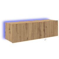 Produktbild för TV Vägghylla 100 x 35 x 31 cm Artisan Ek Konstruerat trä
