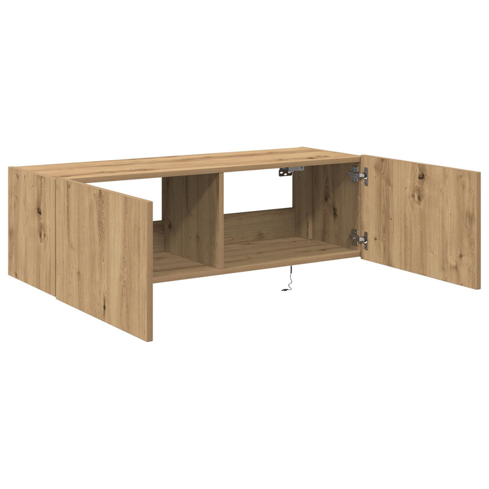 Produktbild för TV Vägghylla 100 x 35 x 31 cm Artisan Ek Konstruerat trä