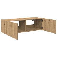 Produktbild för TV Vägghylla 100 x 35 x 31 cm Artisan Ek Konstruerat trä