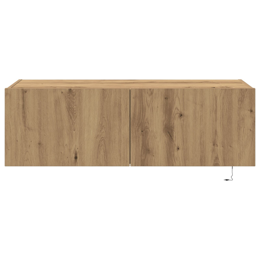 Produktbild för TV Vägghylla 100 x 35 x 31 cm Artisan Ek Konstruerat trä