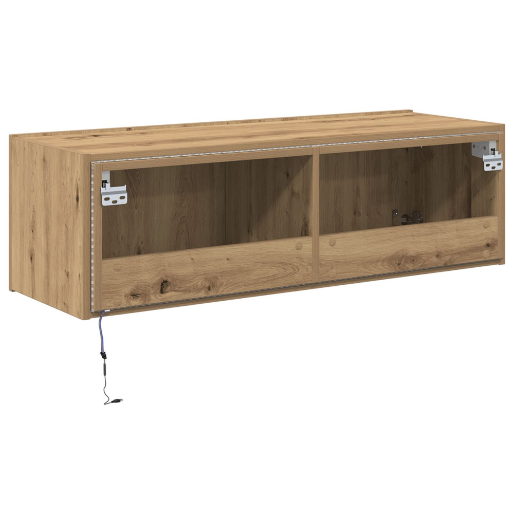 Produktbild för TV Vägghylla 100 x 35 x 31 cm Artisan Ek Konstruerat trä