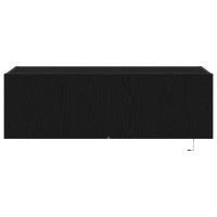 Produktbild för TV Vägghylla 2 pcs Svart Ek 100 x 35 x 31 cm Konstruerat trä