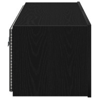 Produktbild för TV Vägghylla 2 pcs Svart Ek 100 x 35 x 31 cm Konstruerat trä