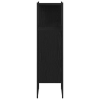 Produktbild för Badrumsmöbelset Svart Ek 33 x 33 x 120,5 cm Konstruerat trä