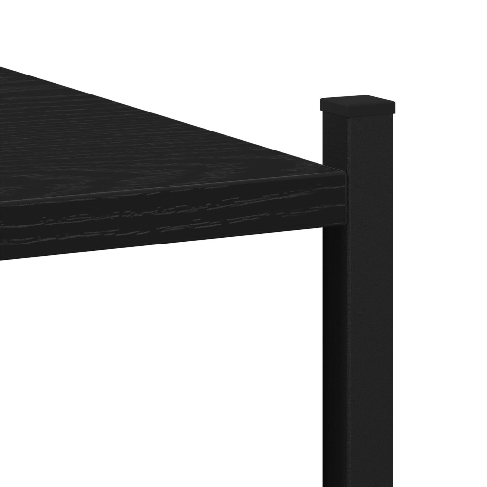 Produktbild för Badrumsmöbelset Svart Ek 33 x 33 x 120,5 cm Konstruerat trä