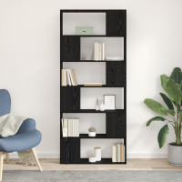 Produktbild för TV-bänkset Väggmonterad Svart 80 x 24 x 186 cm Konstruerat trä
