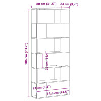 Produktbild för TV-bänkset Väggmonterad Svart 80 x 24 x 186 cm Konstruerat trä