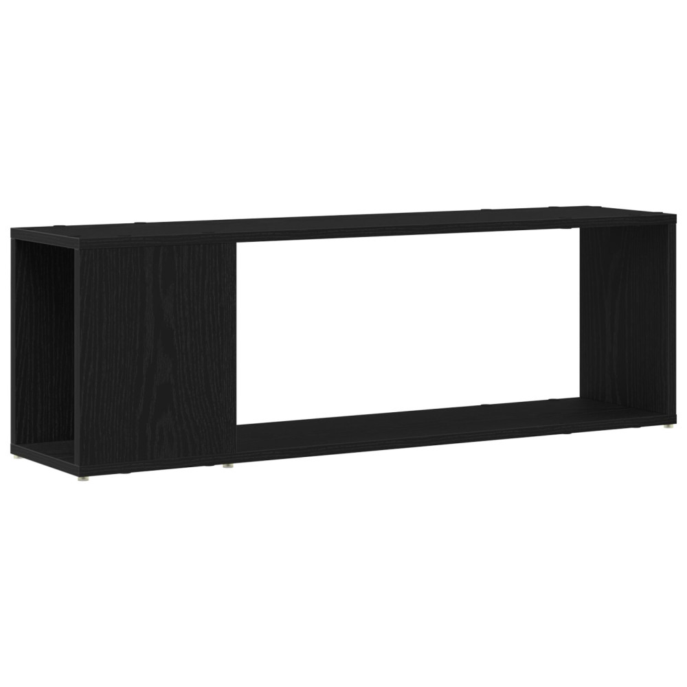 Produktbild för TV-bänkset Väggmonterad Svart 100 x 24 x 63 cm Konstruerat trä