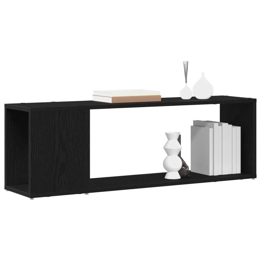 Produktbild för TV-bänkset Väggmonterad Svart 100 x 24 x 63 cm Konstruerat trä