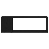Produktbild för TV-bänkset Väggmonterad Svart 100 x 24 x 63 cm Konstruerat trä