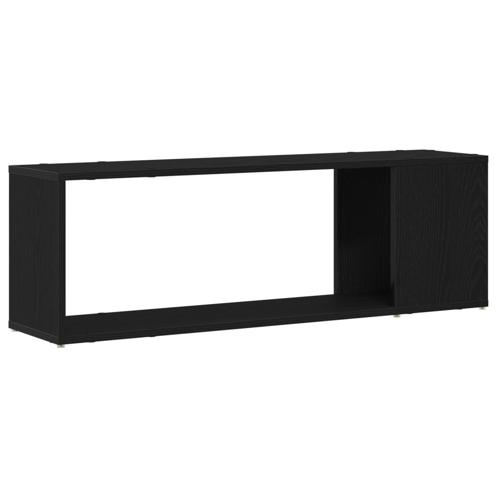 Produktbild för TV-bänkset Väggmonterad Svart 100 x 24 x 63 cm Konstruerat trä
