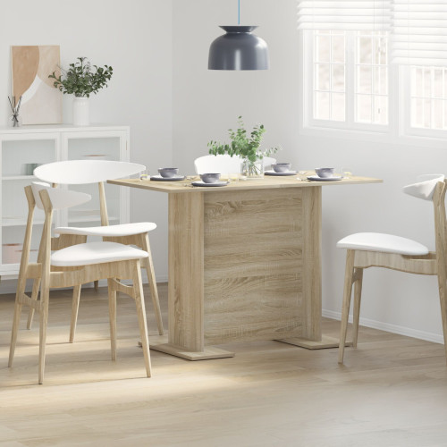 vidaXL Matbord Sonoma-ek 110 x 60 x 75 cm Konstruerat trä