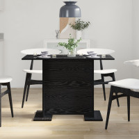 Produktbild för Matbord Svart ek 110 x 60 x 75 cm Konstruerat trä