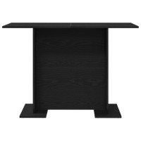 Produktbild för Matbord Svart ek 110 x 60 x 75 cm Konstruerat trä