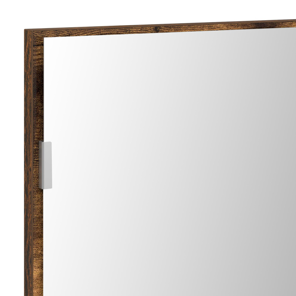 Produktbild för Spegel Väggmonterad Brun 80 x 37 cm Glas och konstruerat trä