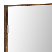 Produktbild för Spegel Väggmonterad Brun 80 x 37 cm Glas och konstruerat trä