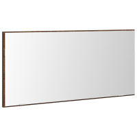 Produktbild för Spegel Väggmonterad brun ek 80 x 37 cm Glas och konstruerat trä