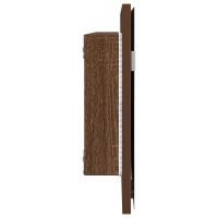 Produktbild för Spegel Väggmonterad brun ek 80 x 37 cm Glas och konstruerat trä