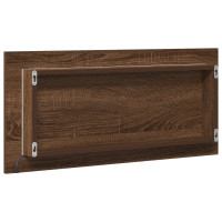 Produktbild för Spegel Väggmonterad brun ek 80 x 37 cm Glas och konstruerat trä