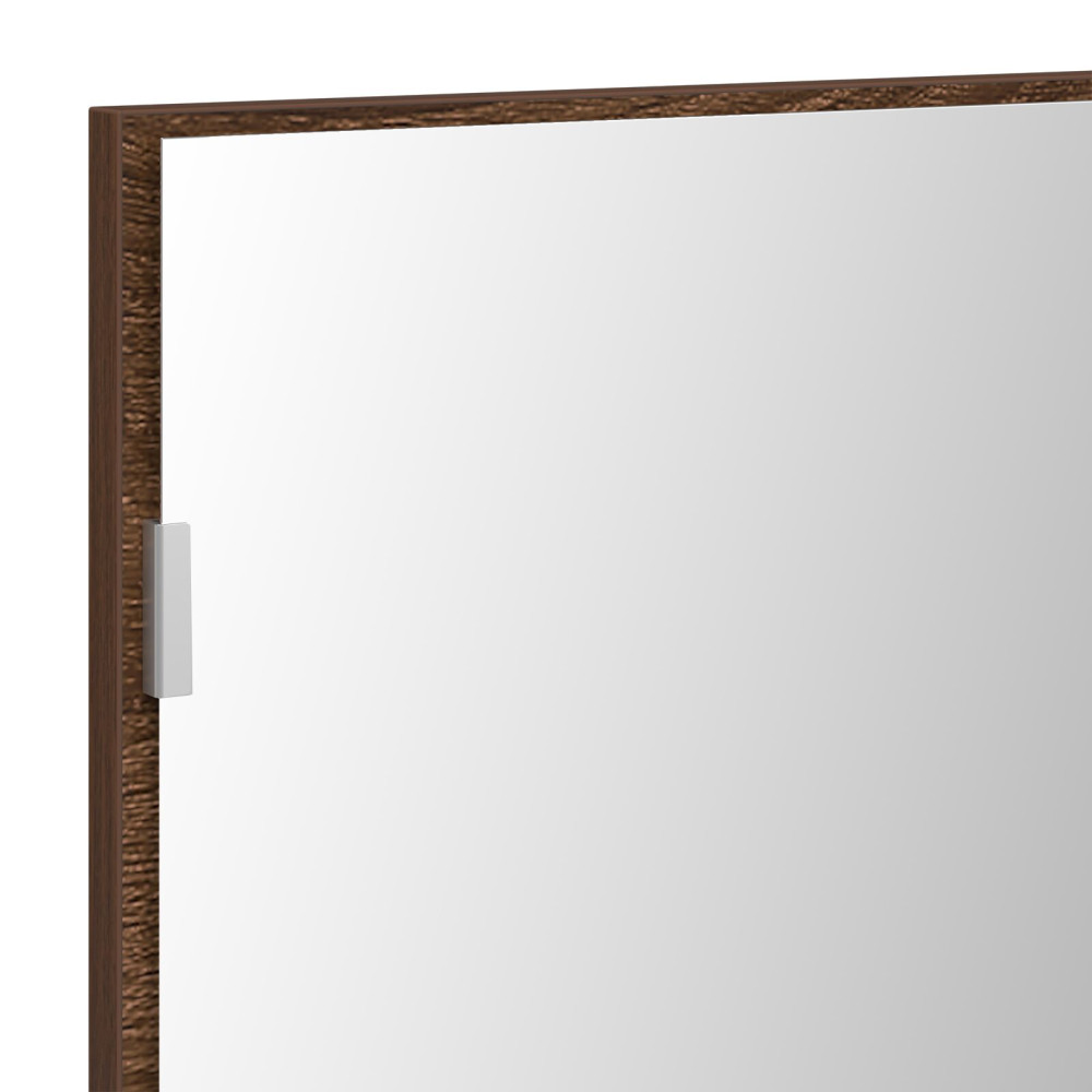 Produktbild för Spegel Väggmonterad brun ek 80 x 37 cm Glas och konstruerat trä
