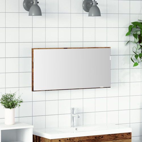 vidaXL Spegel Gammalt trä 80 x 37 cm Glas och konstruerat trä