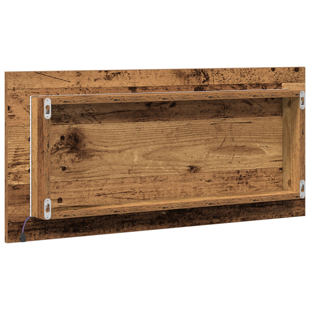 Produktbild för Spegel Gammalt trä 80 x 37 cm Glas och konstruerat trä