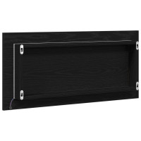 Produktbild för Spegel med spegel Svart ek 80 x 37 cm Glas och konstruerat trä