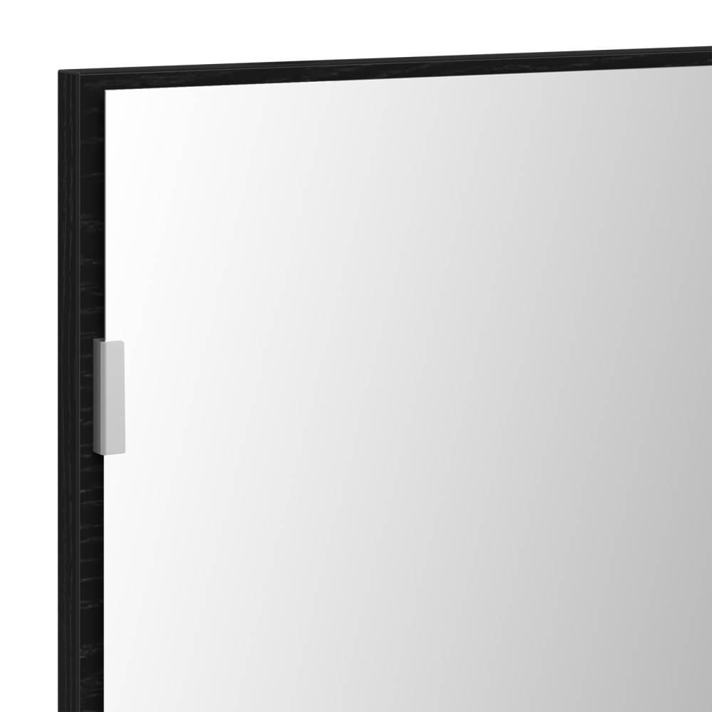 Produktbild för Spegel med spegel Svart ek 80 x 37 cm Glas och konstruerat trä