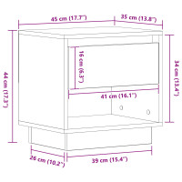 Produktbild för Nattduksbord 2 pcs Gammalt trä 45 x 34 x 44 cm Konstruerat trä