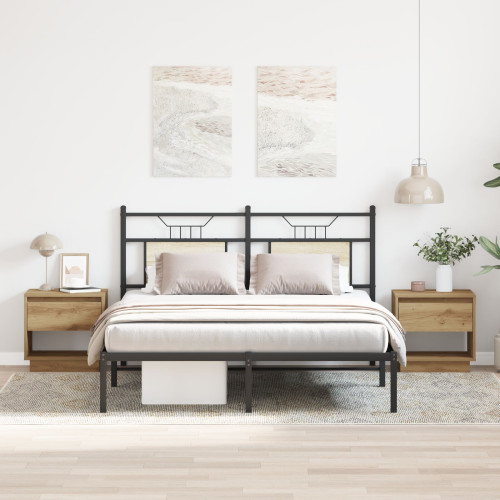 vidaXL Nattduksbord 2 pcs Artisan Ek 45 x 34 x 44 cm Konstruerat trä