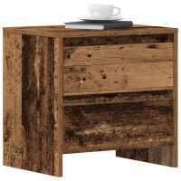 Produktbild för Nattduksbord med låda 2 pcs Gammalt trä 45 x 34 x 44,5 cm
