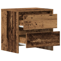 Produktbild för Nattduksbord med låda 2 pcs Gammalt trä 45 x 34 x 44,5 cm