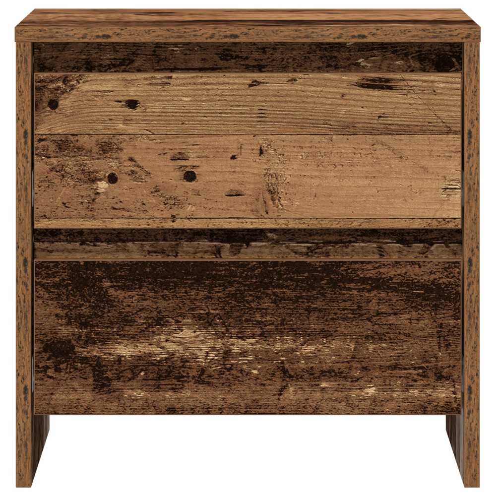 Produktbild för Nattduksbord med låda 2 pcs Gammalt trä 45 x 34 x 44,5 cm