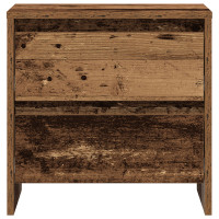 Produktbild för Nattduksbord med låda 2 pcs Gammalt trä 45 x 34 x 44,5 cm