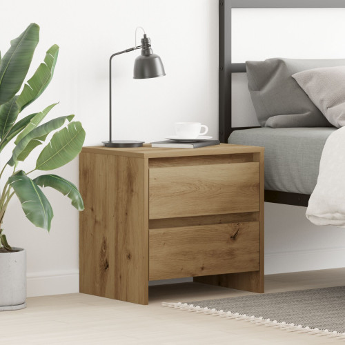 vidaXL Nattduksbord Artisan Ek 45 x 34 x 44,5 cm Konstruerat trä