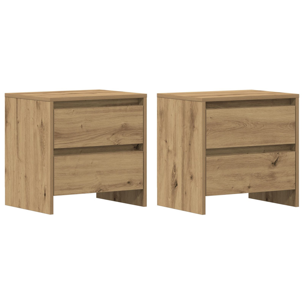 Produktbild för Nattduksbord 2 pcs Artisan Ek 45 x 34 x 44,5 cm Konstruerat trä