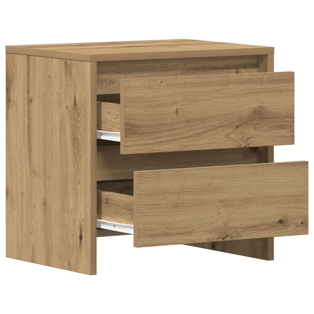 Produktbild för Nattduksbord 2 pcs Artisan Ek 45 x 34 x 44,5 cm Konstruerat trä