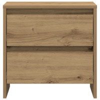 Produktbild för Nattduksbord 2 pcs Artisan Ek 45 x 34 x 44,5 cm Konstruerat trä