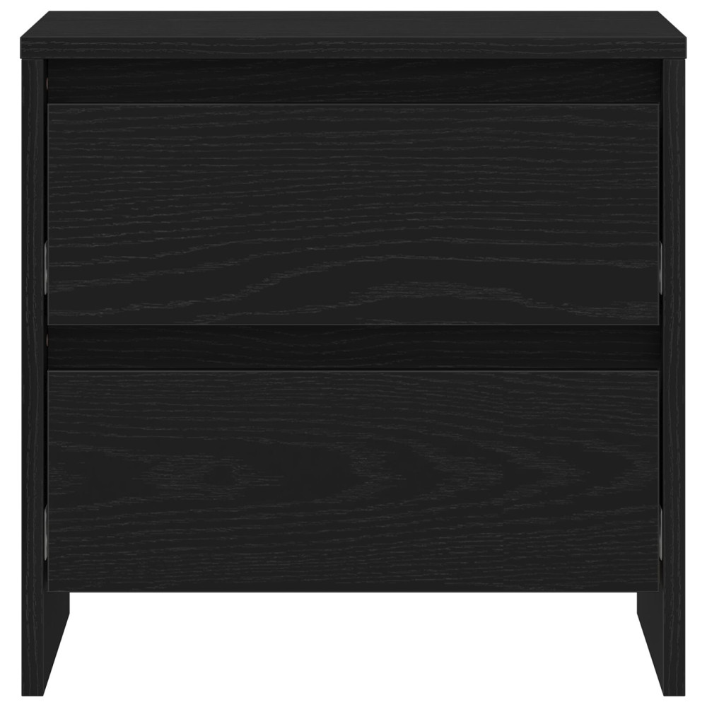 Produktbild för Nattduksbord Svart Ek 45 x 34 x 44,5 cm Konstruerat trä