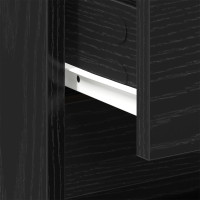 Produktbild för Nattduksbord 2 pcs Svart Ek 45 x 34 x 44,5 cm Konstruerat trä