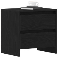 Produktbild för Nattduksbord 2 pcs Svart Ek 45 x 34 x 44,5 cm Konstruerat trä