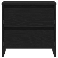 Produktbild för Nattduksbord 2 pcs Svart Ek 45 x 34 x 44,5 cm Konstruerat trä