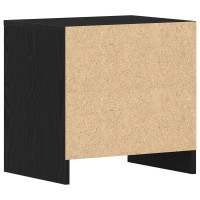 Produktbild för Nattduksbord 2 pcs Svart Ek 45 x 34 x 44,5 cm Konstruerat trä