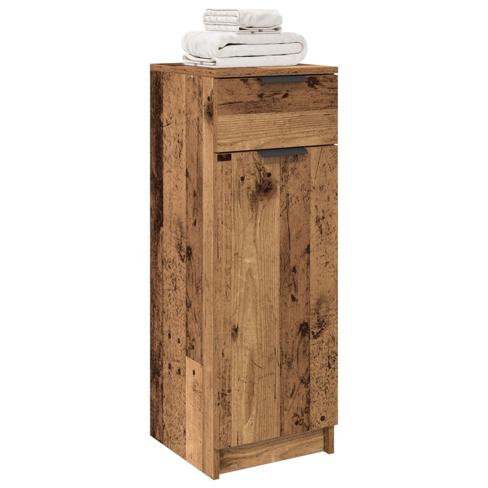 Produktbild för Badrumsskåp Gammalt trä 32 x 34 x 90 cm Konstruerat trä
