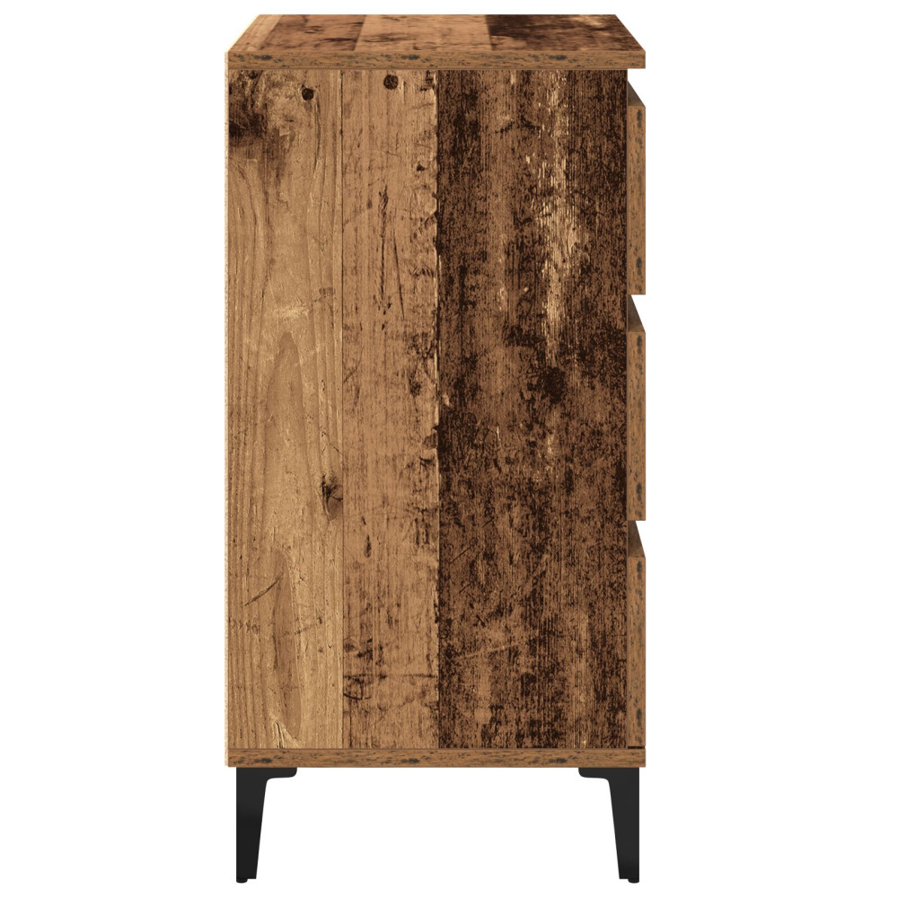 Produktbild för Nattduksbord Gammalt trä 45 x 35 x 44 cm Konstruerat trä