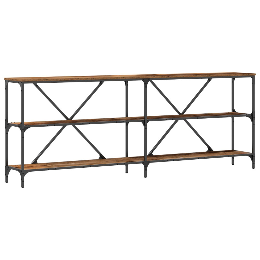 Produktbild för Konsolbord Gammalt trä 200 x 30 x 75 cm Konstruerat trä