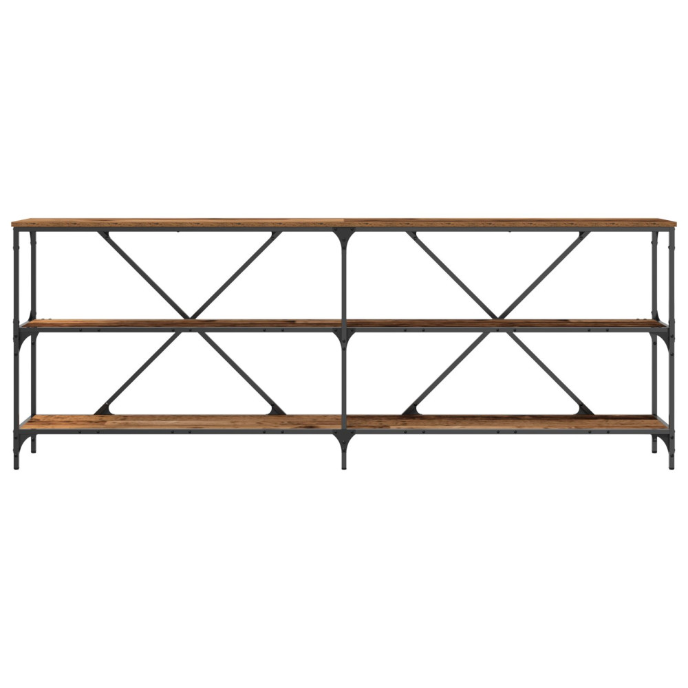 Produktbild för Konsolbord Gammalt trä 200 x 30 x 75 cm Konstruerat trä