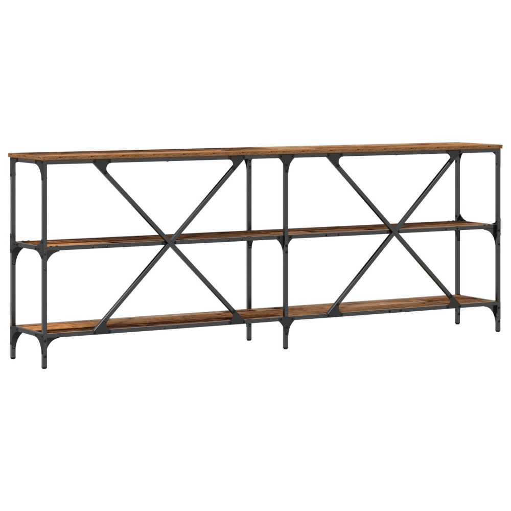 Produktbild för Konsolbord Gammalt trä 200 x 30 x 75 cm Konstruerat trä
