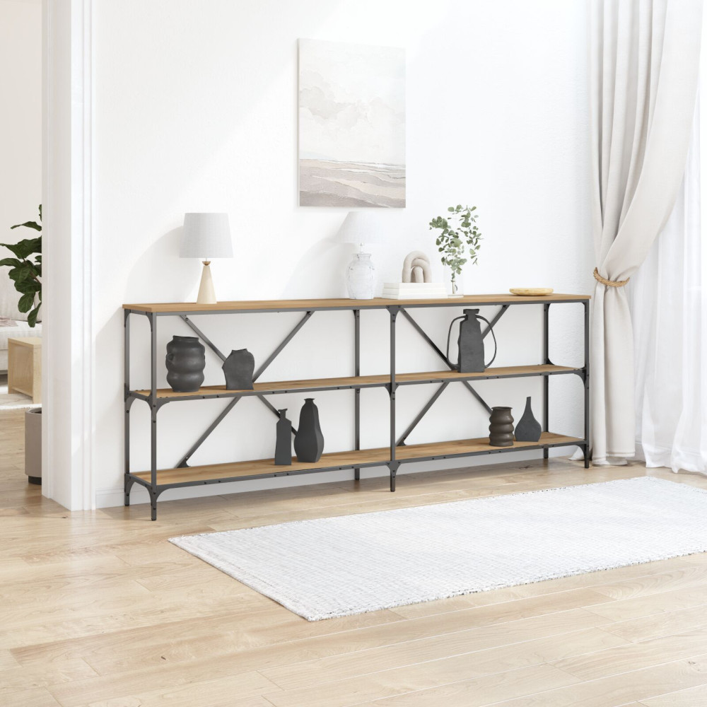 Produktbild för Konsolbord Artisan Ek 200 x 30 x 75 cm Konstruerat trä