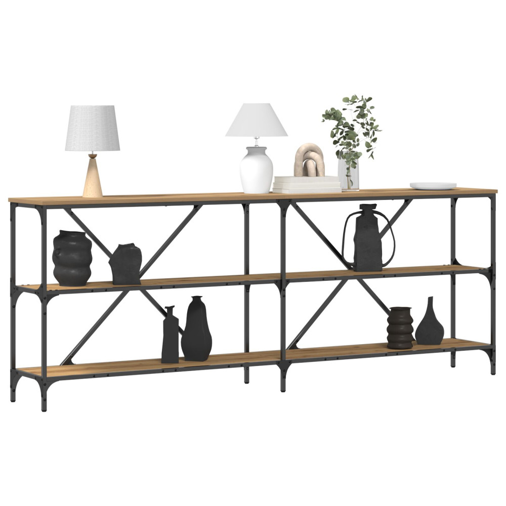 Produktbild för Konsolbord Artisan Ek 200 x 30 x 75 cm Konstruerat trä